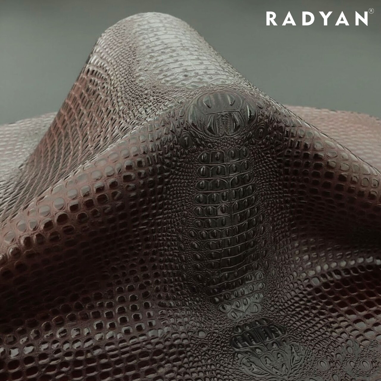 1 Yard 3D Embossed Gator Vinyl Fabric Faux Alligator Upholstery Craft Material Durable 56" Width